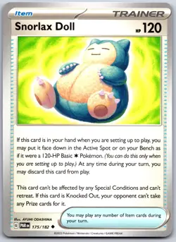 Pokemon TCG SV04: Paradox Rift Snorlax Doll 175/182 NM - Image 1