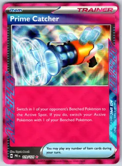 Pokemon TCG SV: Prismatic Evolutions Prime Catcher 119/131 Holo NM - Image 1