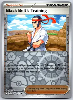 Pokemon TCG SV Prismatic Evolutions Black Belts Training 099/131 Reverse Holo NM - Image 1