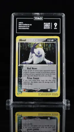💎 ABSOL HOLO W/SWIRL E-READER #01/97 - 2004 POKEMON EX DRAGON TAG MINT 9 - Image 1