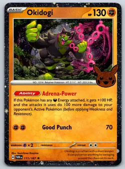 Okidogi - Trick or Trade 2024 - Twilight Masquerade TWM Cosmos Holo Pokemon Card - Image 1