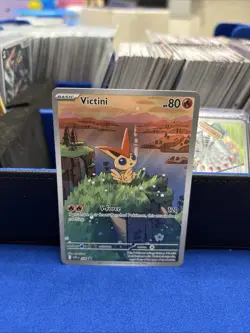 2025 Pokemon SV Black Star Promos SVP EN Victini #208 Illustration Collection - Image 1