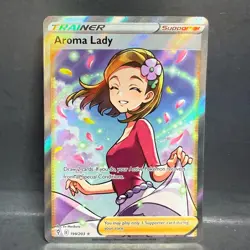 2021 POKEMON EVOLVING SKIES AROMA LADY 199/203 ULTRA RARE - Image 1