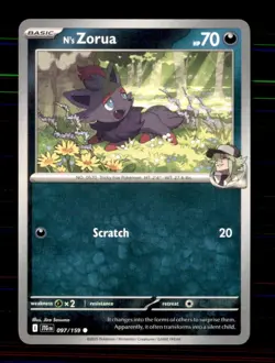 N's Zorua 097/159 Common Journey Together Pokemon Near Mint - Image 1