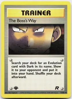 The Boss's Way 73/82 Uncommon Team Rocket Pokemon 1st Edition Lightly Played - Image 1