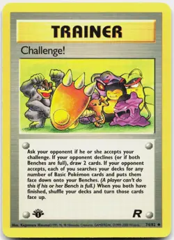 Challenge! 74/82 Uncommon Team Rocket Pokemon 1st Edition Lightly Played - Image 1