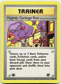 Nightly Garbage Run 77/82 Uncommon Team Rocket Pokemon 1st Edition LP - Image 1