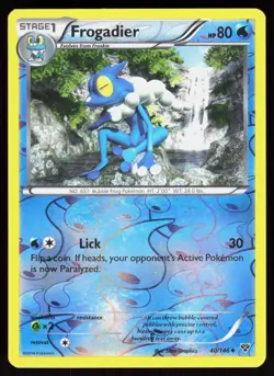 XY Frogadier 40/146 Uncommon Pokemon Reverse Holo LP - Image 1