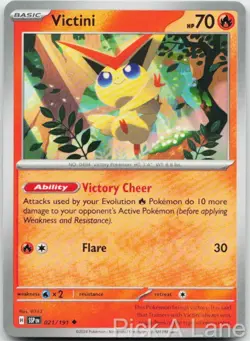 Victini 021/191 Uncommon Surging Sparks Pokemon Near Mint - Image 1