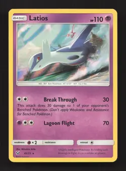 Latios 41/73 Holo Rare Shining Legends Pokemon Holo Near Mint - Image 1