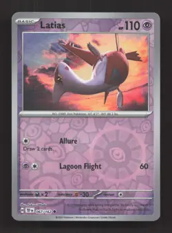 Latias 067/162 Uncommon Temporal Forces Pokemon Reverse Holo Near Mint - Image 1