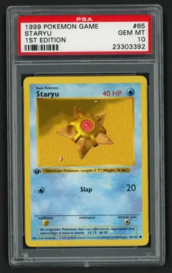 ***PSA 10 Staryu 1st Edition #65 Base Set*** Pokemon Kid Icarus - Image 1