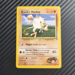 Gym Heroes Brock's Mankey Pokemon Card 68/132 - Image 1
