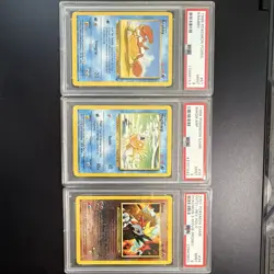 PSA Graded Pokemon TCG 3-Card Lot Krabby Magikarp Entei 1999 51/35/4 - Image 1
