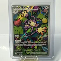 Pokemon TCG Ambipom 107/094 Me02 Phantasmal Flames Full Art Holo Card NM - Image 1