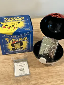Pokemon Burger King 23k Gold Plated Trading Card PIKACHU With Box+ Certificate - Image 1