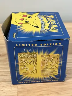 Pokemon Burger King 23k Gold Plated Trading Card PIKACHU With Box+ Certificate - Image 4