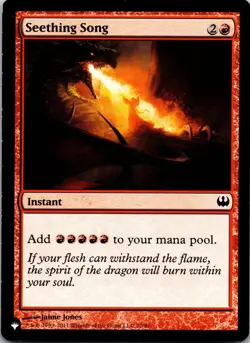 Seething Song 70 Common Duel Decks: Knights vs. Dragons MTG NM - Image 1