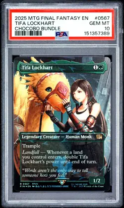 2025 MTG FINAL FANTASY CHOCOBO BUNDLE #0567 TIFA LOCKHART PSA 10 - Image 1