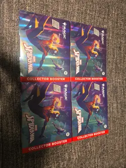 Lot of 4 Sealed Magic The Gathering Marvel's Spider Man Collector Booster Box - Image 1