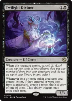 MTG Twilight Diviner - Foil, Lorwyn Eclipsed, Lightly Played, English - Image 1