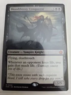 mtg, Bloodthirsty Conqueror- Foundations Regular NM - Image 1