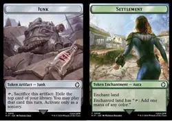 1x Junk (0015) // Settlement (0008) - Foil - Double-Sided Token MTG - Universes - Image 1