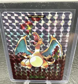 NM Charizard *Red Prism* 2nd Print No.006 Carddass Japanese Pokemon Card (24053) - Image 4