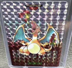 NM Charizard *Red Prism* 2nd Print No.006 Carddass Japanese Pokemon Card (24053) - Image 5
