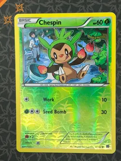Chespin [Reverse Holo] #8 Pokemon XY:Pokemon BREAKthrough - Image 1