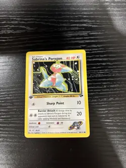 Sabrina's Porygon 98/132 1st Edition Gym Challenge Regular Pokemon Card Eng 2000 - Image 1