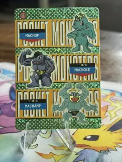 1999 Pokemon Card - Machop Machoke & Machamp #584 - Vending Machine - Holo Prism - Image 1