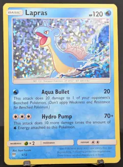Pokemon Lapras #5/12 English McDonald's Promo Holo 2019 - Image 1