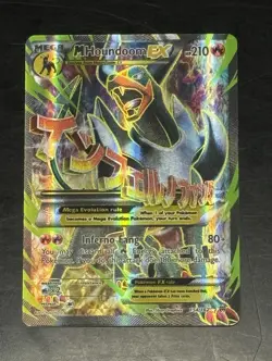 Pokemon TCG M Houndoom EX 154/162 Breakthrough Full Art Holo EN HP 210 - Image 1