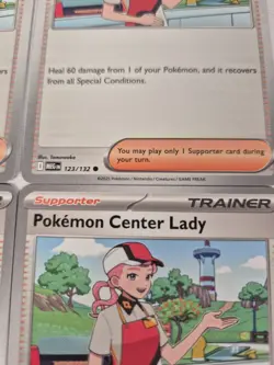 4x Pokemon Center Lady 123/132 Playset Pokemon TCG Deck Building Mega Evolution - Image 3