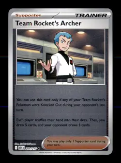 Team Rocket's Archer 201/217 Uncommon Ascended Heroes Pokemon Near Mint - Image 1