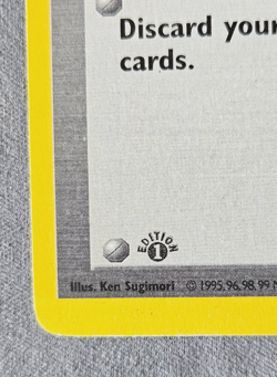 Professor Oak 88/102 GRAY GREY STAMP 1st Edition Pokemon Base Set - Image 2