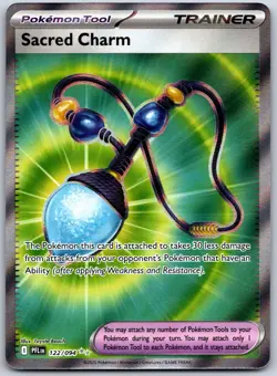 Pokemon TCG ME02: Phantasmal Flames Sacred Charm 122/094 Holo NM - Image 1