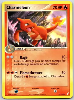 Pokemon TCG Crystal Guardians Charmeleon 29/100 LP - Image 1
