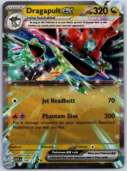 Pokemon TCG ME: Ascended Heroes Dragapult ex 160/217 Holo NM - Image 1