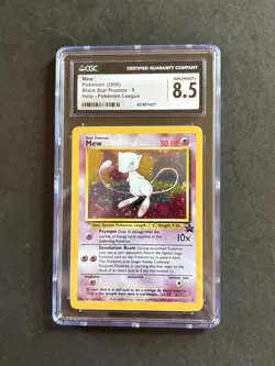 HOLO Mew, CGC 8.5, Pokemon League (2000), Black Star Promo #9 - Image 1
