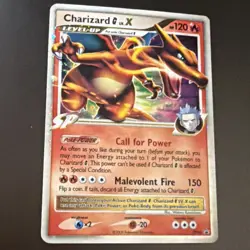 Pokemon SWIRL Diamond & Pearl Charizard G LV.X #DP45 2009 BlackStar Promo Holo - Image 1