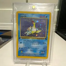 Pokemon TCG Lapras 10/62 Fossil 1st Edition Holo Rare English HP 80 - Image 1