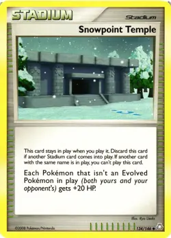 Pokemon TCG Legends Awakened Uncommon Snowpoint Temple 134/146 VLP - Image 1