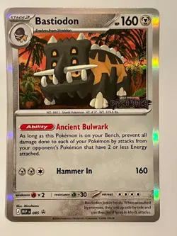 Bastiodon MEP 085 Prerelease Stamped Promo - Pokemon TCG: Pitch Black - NM - Image 1