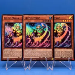 Yugioh! 3x Celtic Mystic CORI-EN003 Super Rare 1st Ed NM - Image 1