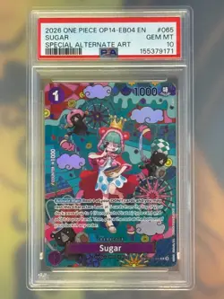 PSA 10 2026 ONE PIECE OP14 EB04 THE AZURE SEA'S SEVEN 065 SUGAR SPECIAL ALT ART - Image 1