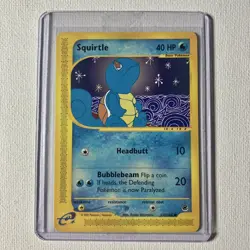 Squirtle 132/165 - Pokemon Expedition Base Set - NM - Regular - E Reader Card - Image 1