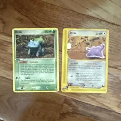 Nintendo Pokemon TCG Base Set Ditto Card Lot 2 60/102 50/102 English - Image 1