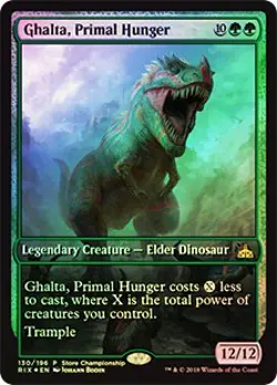 Ghalta, Primal Hunger (Store Championship Extended Art Promo) FOIL PROMO NM - Image 1
